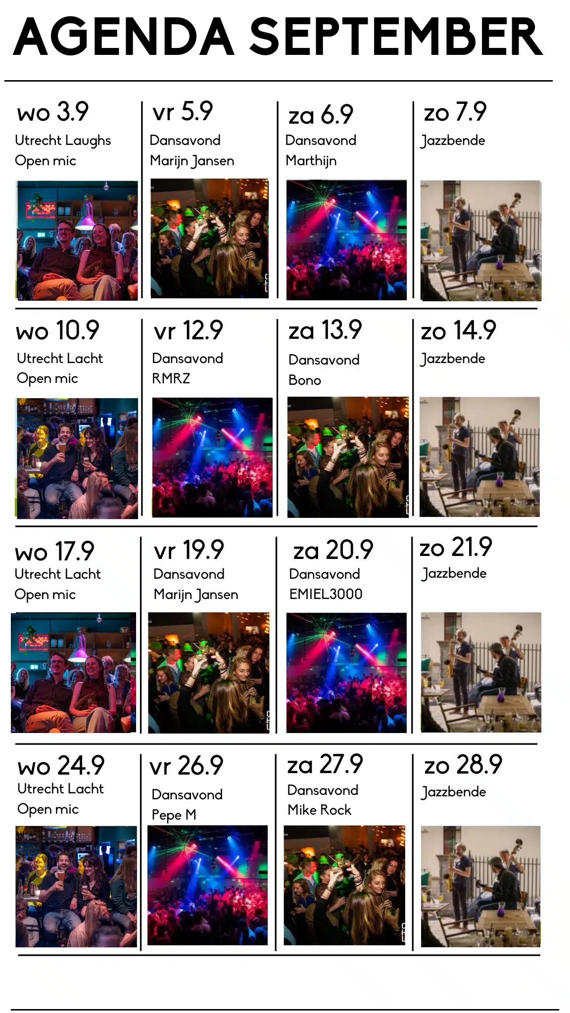 Agenda Hofman Utrecht September